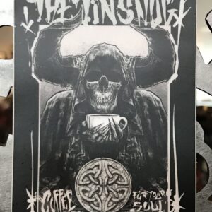"Coffee for your Soul" B&W Sticker (Godmachine)