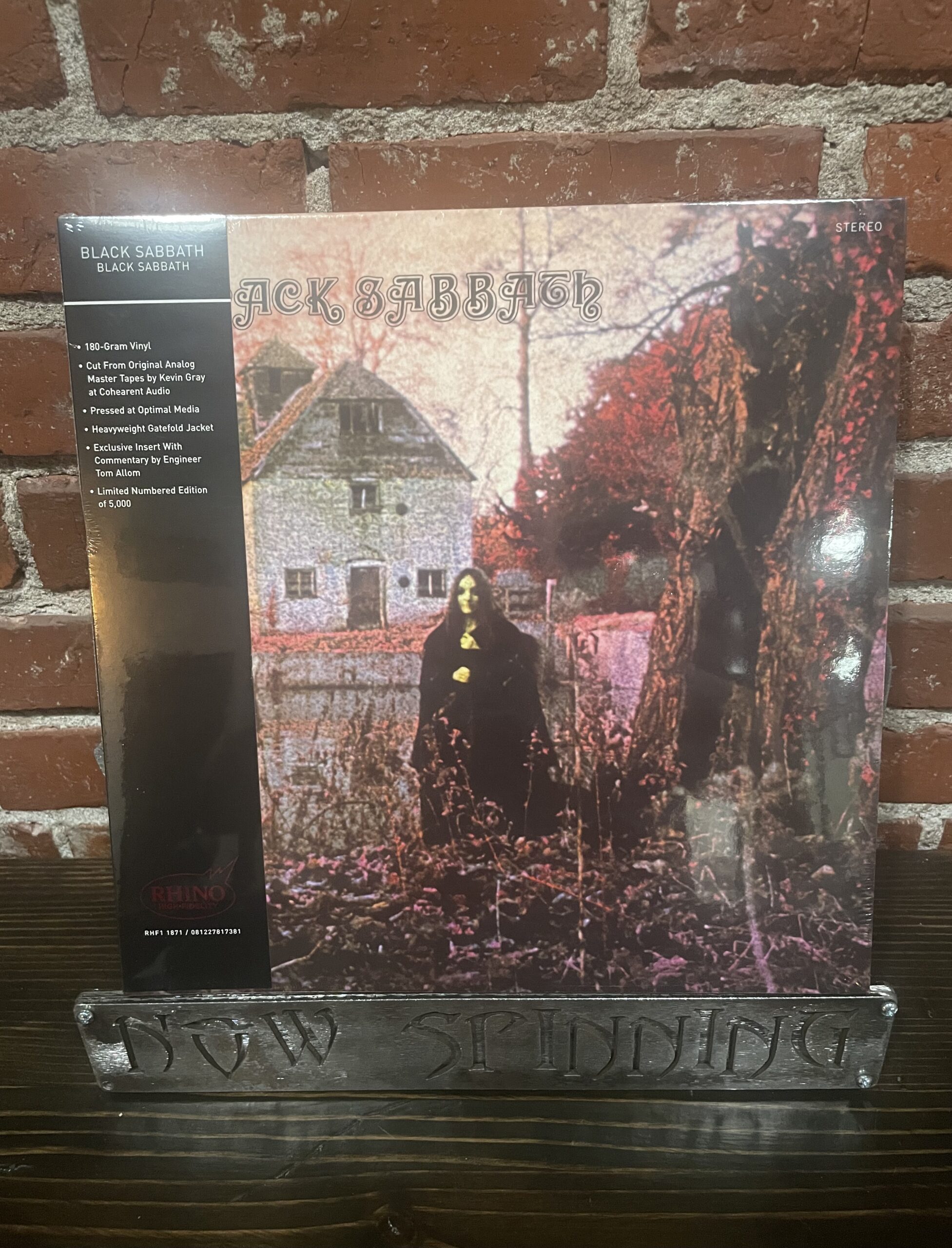 Black Sabbath: Black Sabbath LP Rhino High Fidelity 180g Vinyl