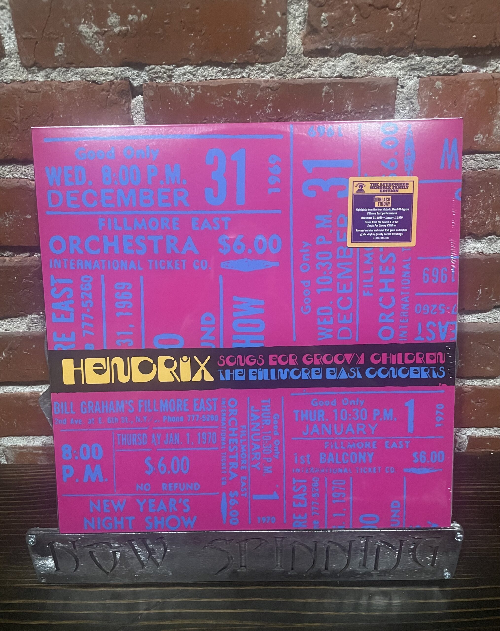 Jimi Hendrix: Songs for Groovy Children - The Fillmore East Concerts LP Blue/Violet 150g Vinyl RSD Black Friday