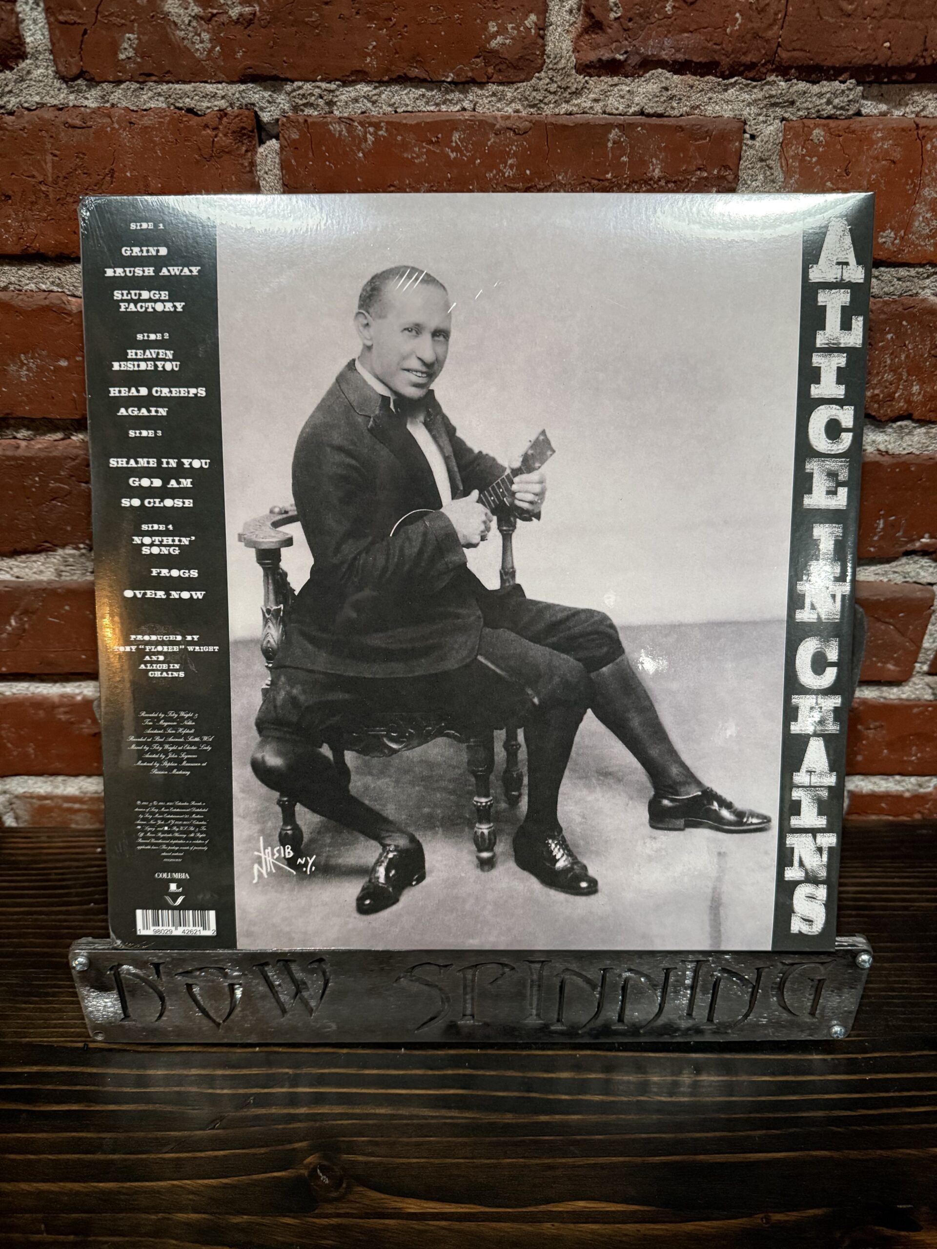 ALICE IN CHAINS: Alice In Chains 2LP 30th Anniversary Yellow w/ Black & White Splatter Vinyl - Image 2