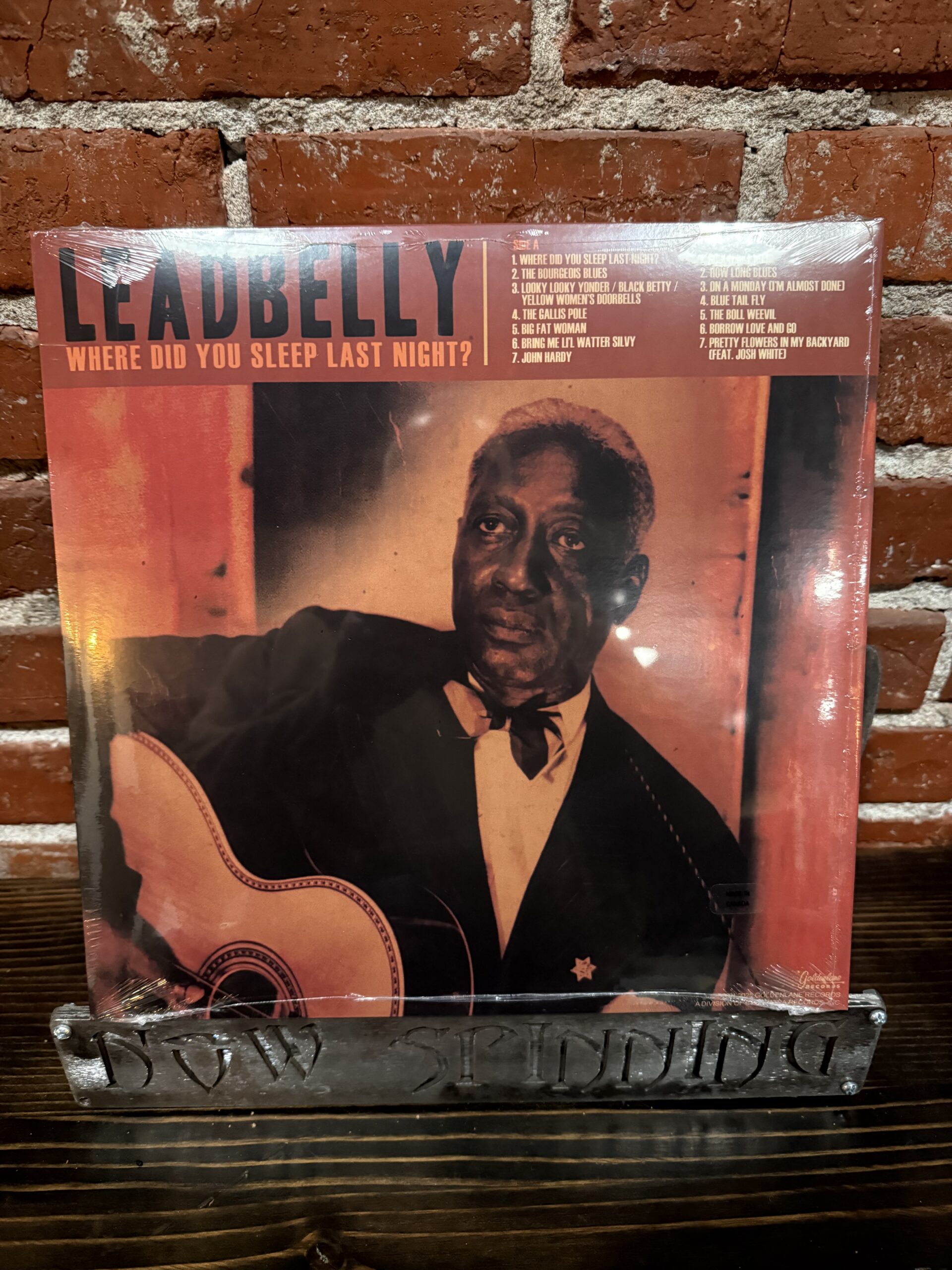 LEADBELLY: Where Did You Sleep Last Night? LP Gold Vinyl - Image 2
