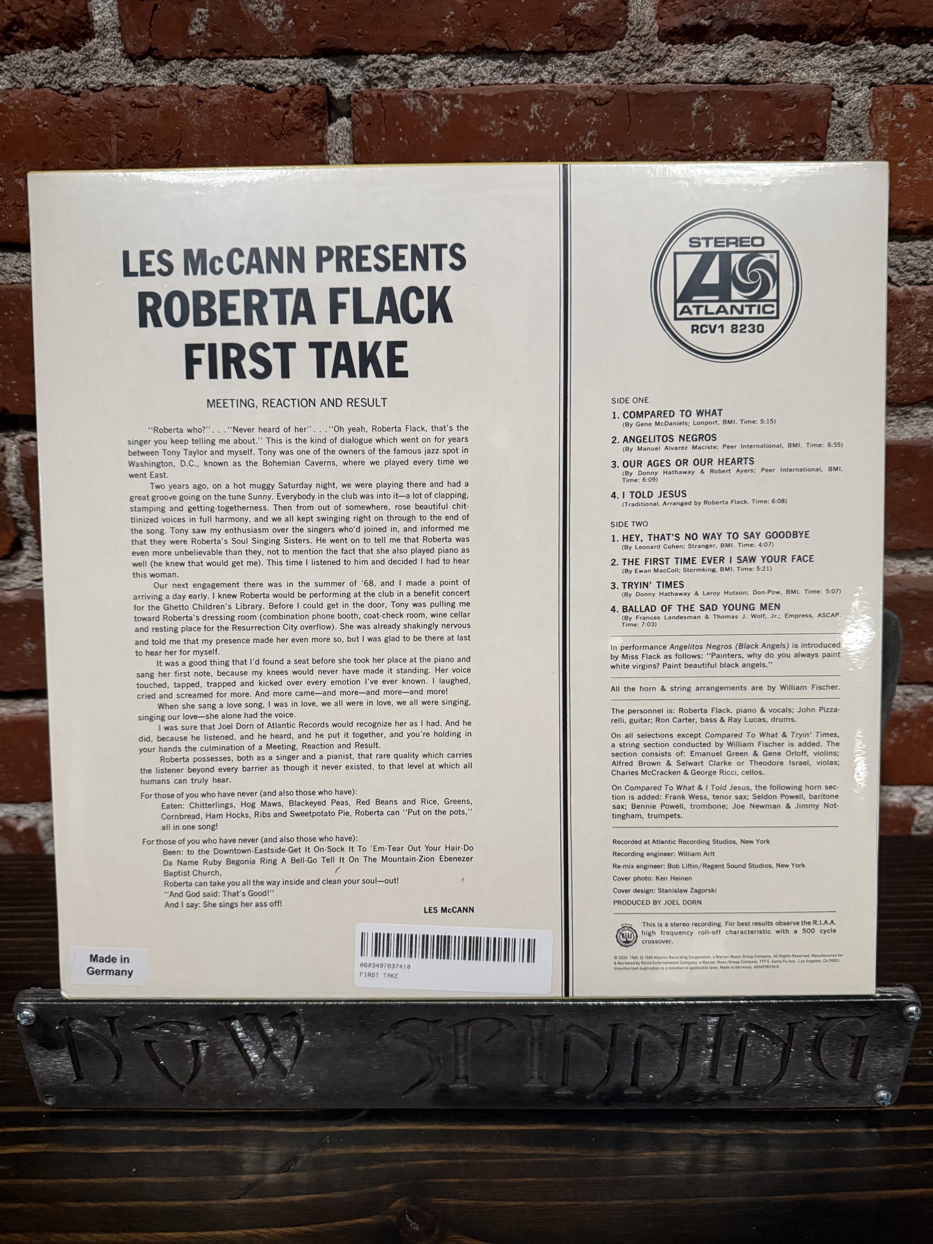 ROBERTA FLACK: First Take LP Atlantic 75 Series Crystal Clear Vinyl - Image 2