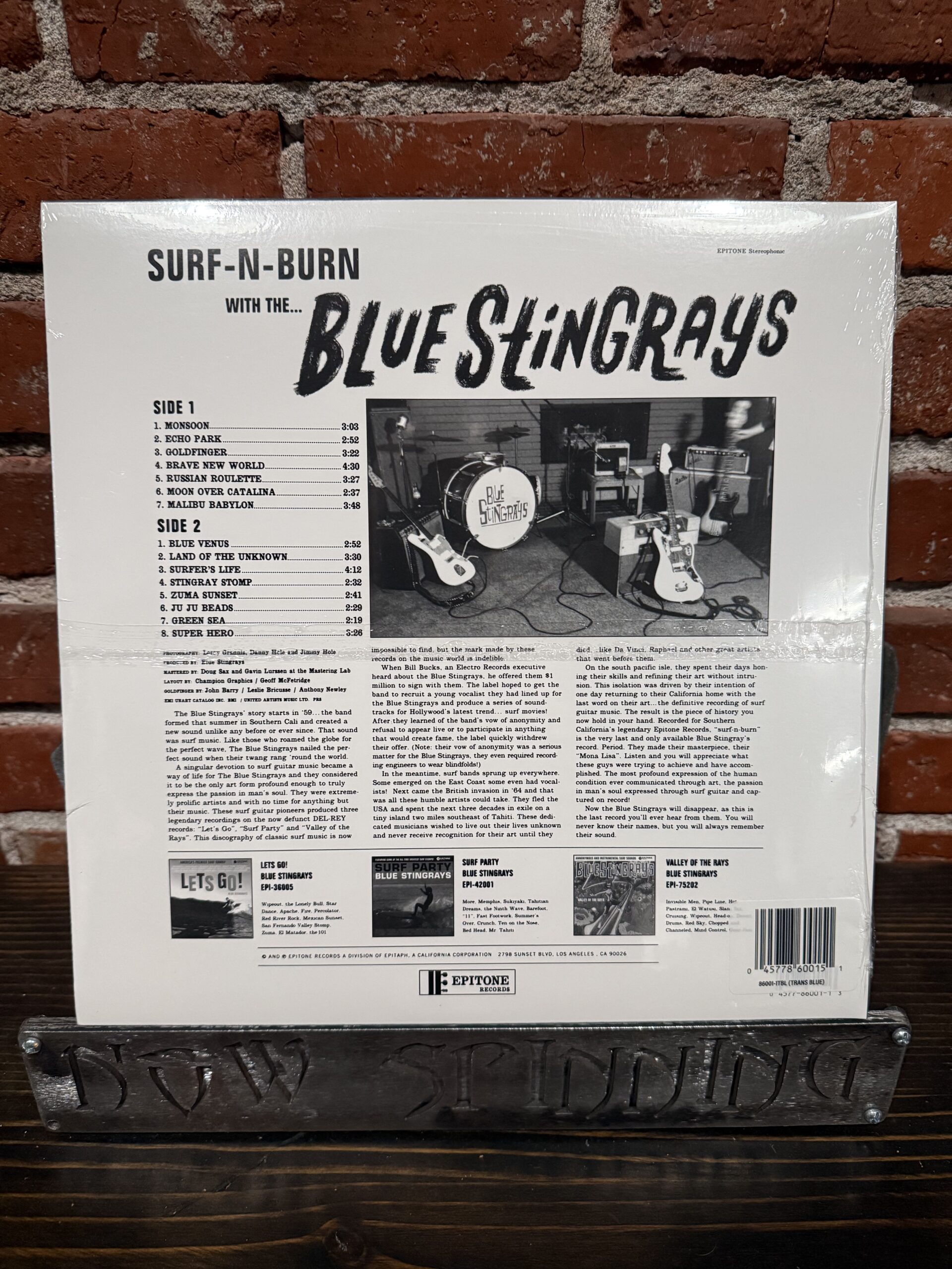 BLUE STINGRAYS: Surf-N-Burn LP Indie Exclusive Blue Vinyl - Image 2